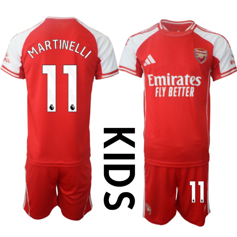 Youth 2025-2026 Season Club Arsenal home red #11 Soccer Jersey